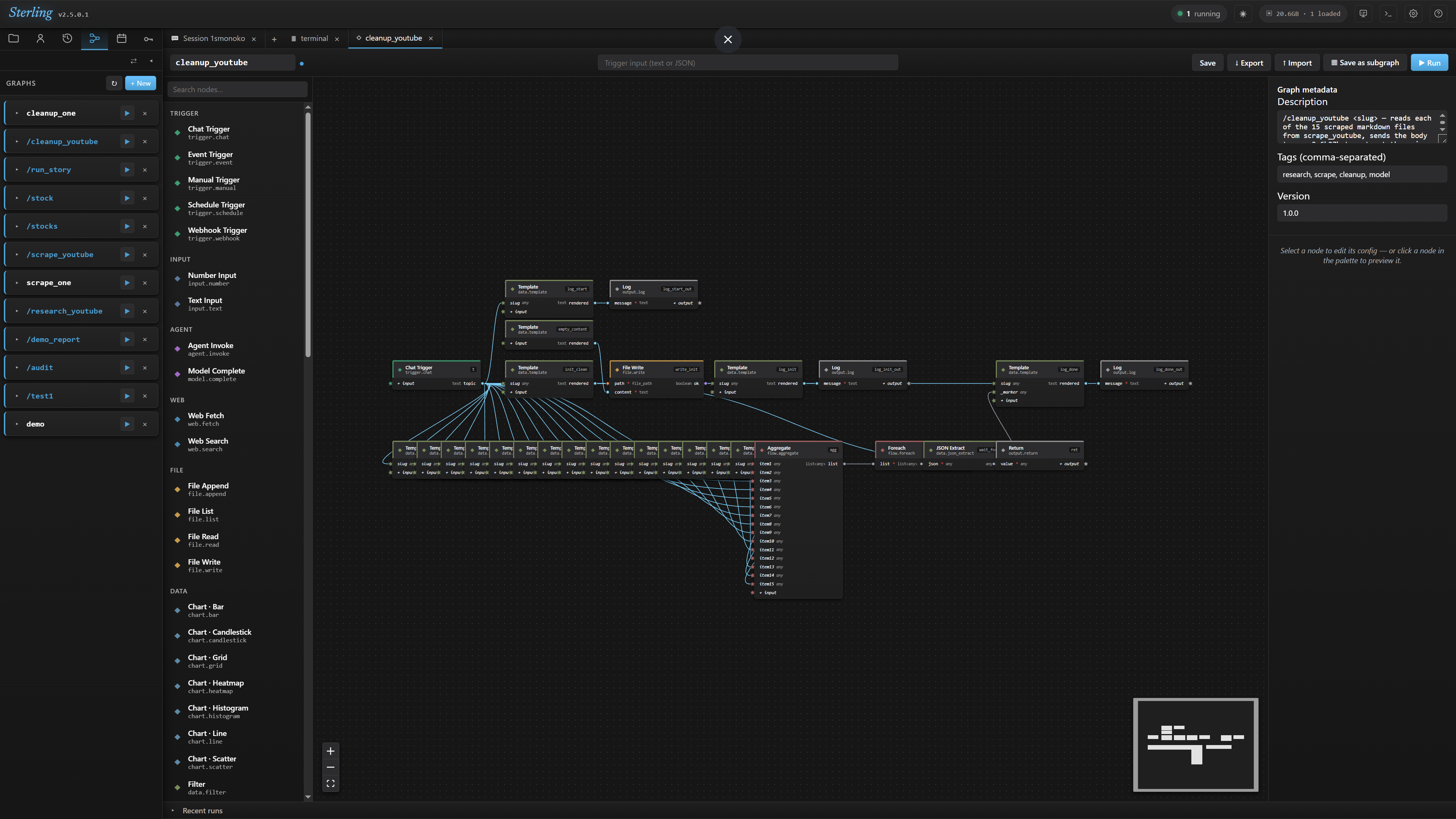 Sterling node graph editor