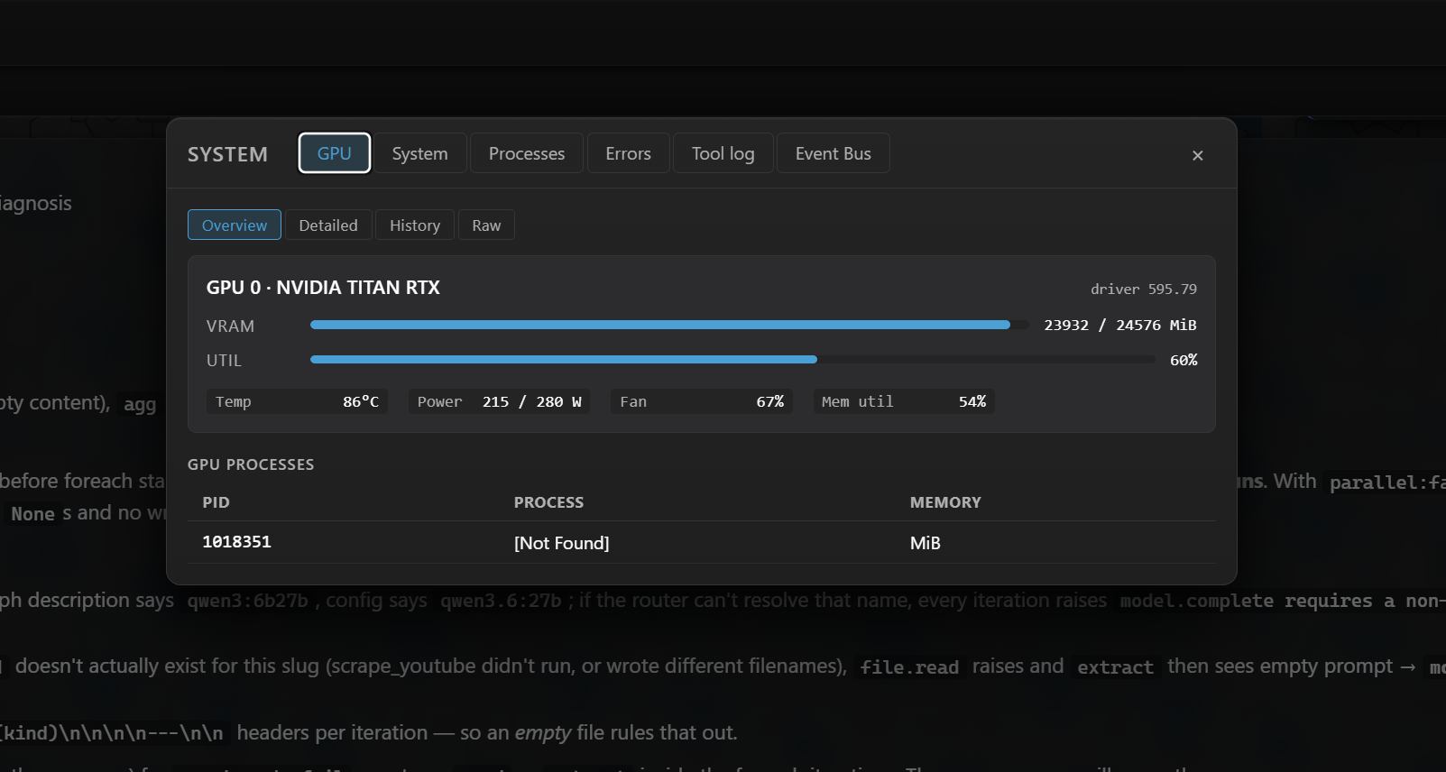 Sterling system GPU view